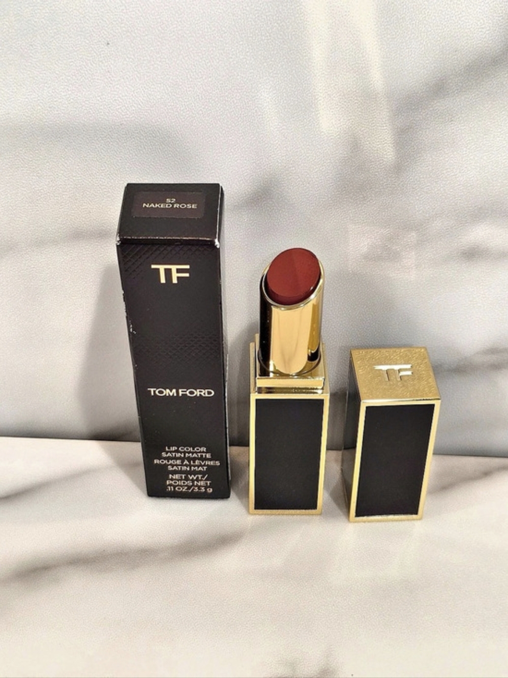 Tom Ford Lip Color Satin Matte Lipstick In 52 Naked Rose 3.3g - NEW IN BOX